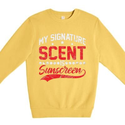 Dermatologist Skin Doctor My Signature Scent Is Sunscreen Premium Crewneck Sweatshirt