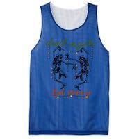 Dancing Skeletons Dead Inside But Merry Christmas Xmas Gift Mesh Reversible Basketball Jersey Tank