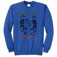 Dancing Skeletons Dead Inside But Merry Christmas Xmas Gift Tall Sweatshirt