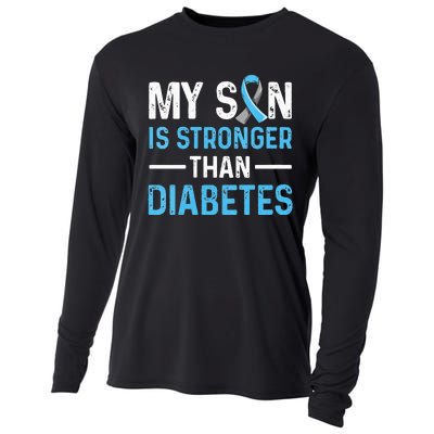 Diabetic Support Design for a Dad or Mom of a T1D Son Cooling Performance Long Sleeve Crew