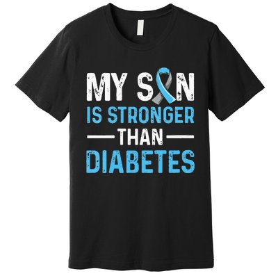 Diabetic Support Design for a Dad or Mom of a T1D Son Premium T-Shirt