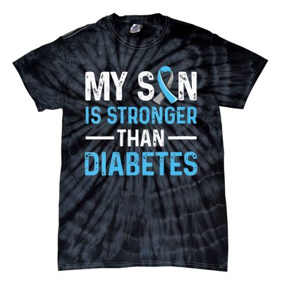 Diabetic Support Design for a Dad or Mom of a T1D Son Tie-Dye T-Shirt