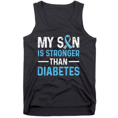 Diabetic Support Design for a Dad or Mom of a T1D Son Tank Top