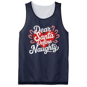 Dear Santa Define Nice Naughty Funny Christmas Matching Pj Mesh Reversible Basketball Jersey Tank