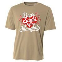 Dear Santa Define Nice Naughty Funny Christmas Matching Pj Cooling Performance Crew T-Shirt