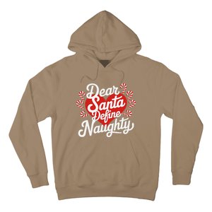 Dear Santa Define Nice Naughty Funny Christmas Matching Pj Hoodie