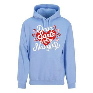 Dear Santa Define Nice Naughty Funny Christmas Matching Pj Unisex Surf Hoodie