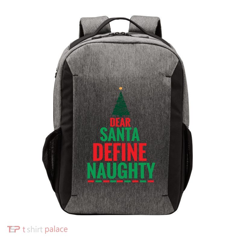 Dear Santa Define Naughty Vector Backpack
