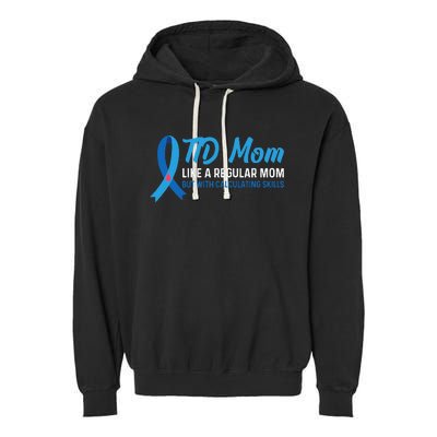 Diabetic Support Design for a T1D Diabetic Mom Garment-Dyed Fleece Hoodie