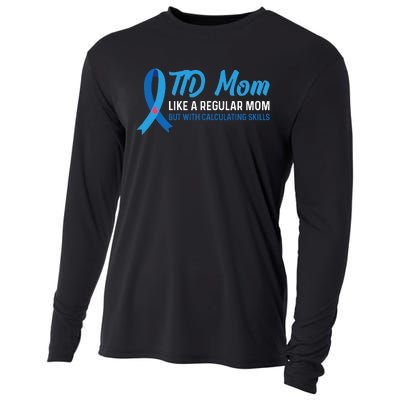 Diabetic Support Design for a T1D Diabetic Mom Cooling Performance Long Sleeve Crew