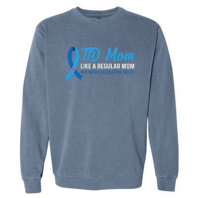 Diabetic Support Design for a T1D Diabetic Mom Garment-Dyed Sweatshirt