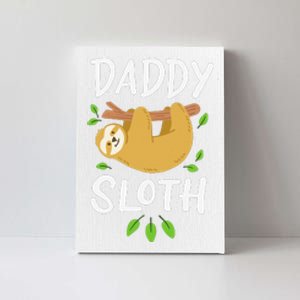 Daddy Sloth Dad Father Fathers Day Lazy Dad Canvas