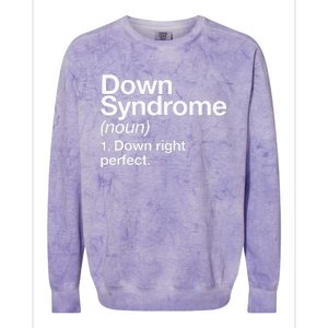 Down Syndrome Definition Awareness Month Colorblast Crewneck Sweatshirt