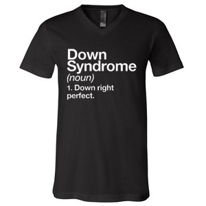 Down Syndrome Definition Awareness Month V-Neck T-Shirt