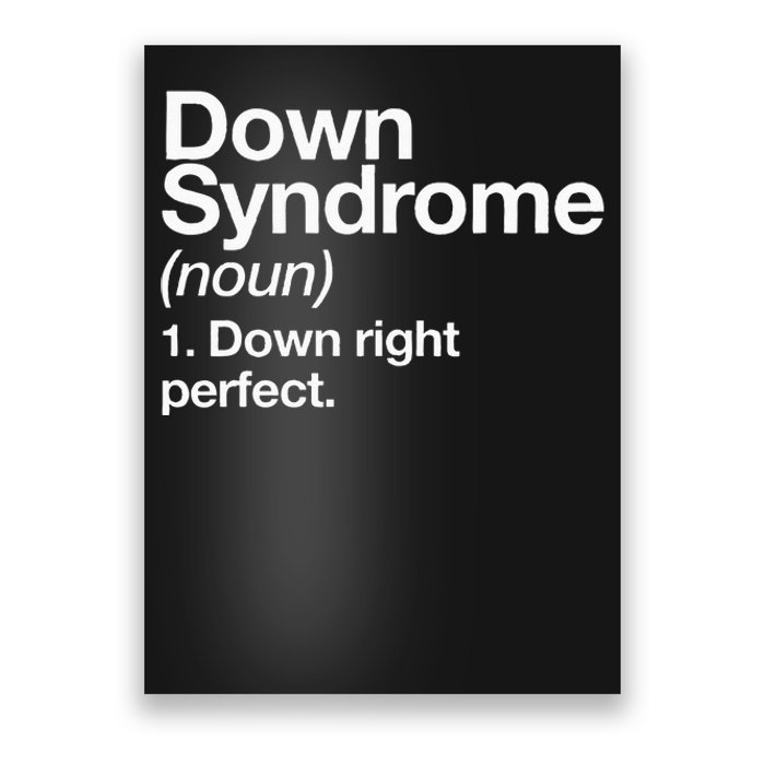 Down Syndrome Definition Awareness Month Poster