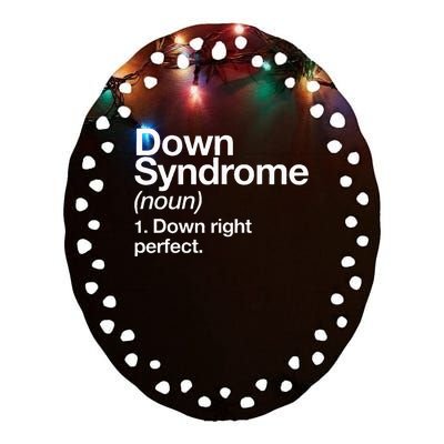 Down Syndrome Definition Awareness Month Ceramic Oval Ornament