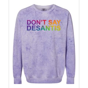 Dont Say Desantis Florida LGBTQ Rainbow Colorblast Crewneck Sweatshirt