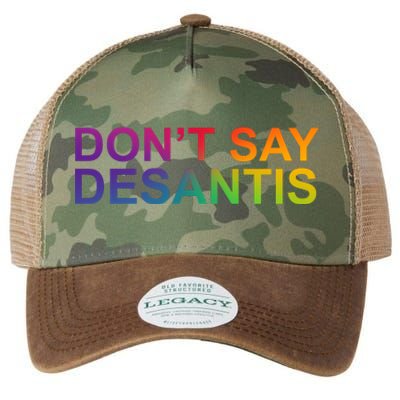 Dont Say Desantis Florida LGBTQ Rainbow Legacy Tie Dye Trucker Hat