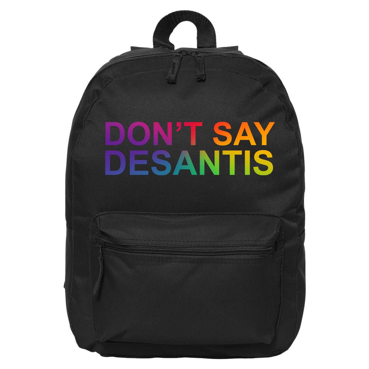 Dont Say Desantis Florida LGBTQ Rainbow 16 in Basic Backpack