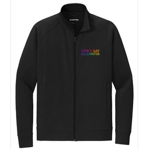 Dont Say Desantis Florida LGBTQ Rainbow Stretch Full-Zip Cadet Jacket