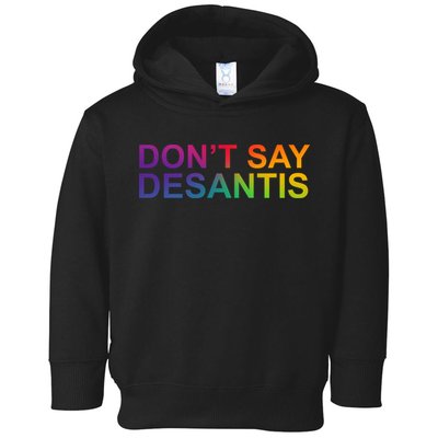 Dont Say Desantis Florida LGBTQ Rainbow Toddler Hoodie