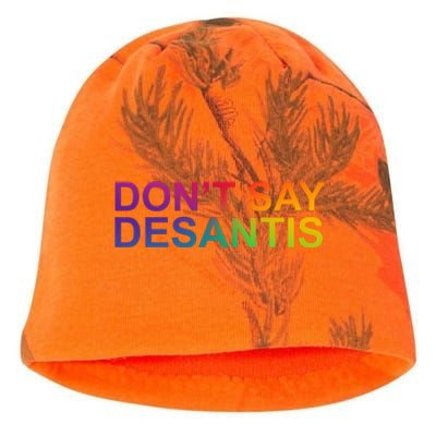 Dont Say Desantis Florida LGBTQ Rainbow Kati - Camo Knit Beanie