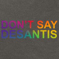 Dont Say Desantis Florida LGBTQ Rainbow Cotton Canvas Backpack