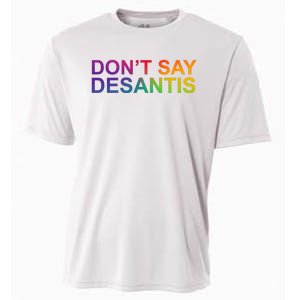 Dont Say Desantis Florida LGBTQ Rainbow Cooling Performance Crew T-Shirt