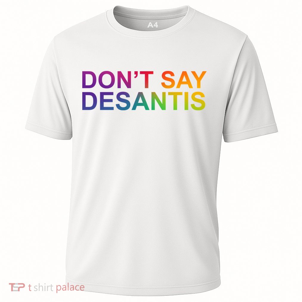 Dont Say Desantis Florida LGBTQ Rainbow Cooling Performance Crew T-Shirt