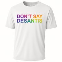 Dont Say Desantis Florida LGBTQ Rainbow Cooling Performance Crew T-Shirt