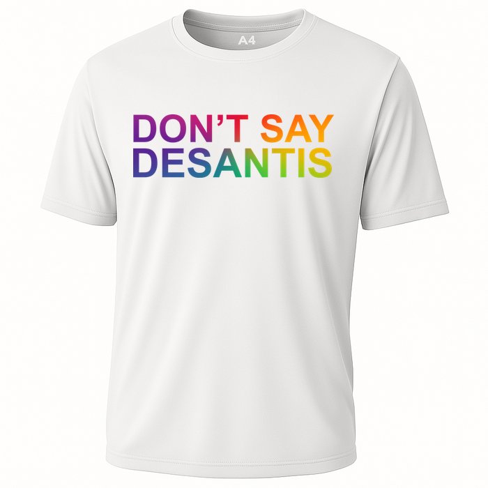 Dont Say Desantis Florida LGBTQ Rainbow Cooling Performance Crew T-Shirt