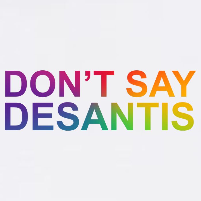 Dont Say Desantis Florida LGBTQ Rainbow Cooling Performance Crew T-Shirt