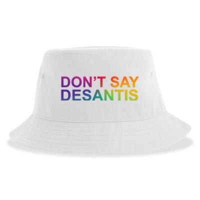 Dont Say Desantis Florida LGBTQ Rainbow Sustainable Bucket Hat