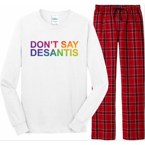 Dont Say Desantis Florida LGBTQ Rainbow Long Sleeve Pajama Set