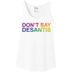 Dont Say Desantis Florida LGBTQ Rainbow Ladies Essential Tank