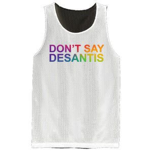 Dont Say Desantis Florida LGBTQ Rainbow Mesh Reversible Basketball Jersey Tank