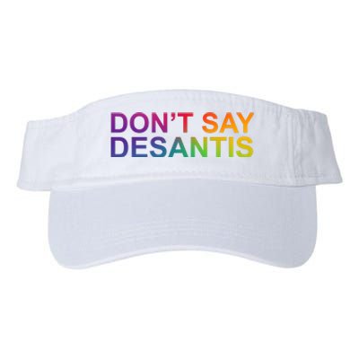 Dont Say Desantis Florida LGBTQ Rainbow Valucap Bio-Washed Visor