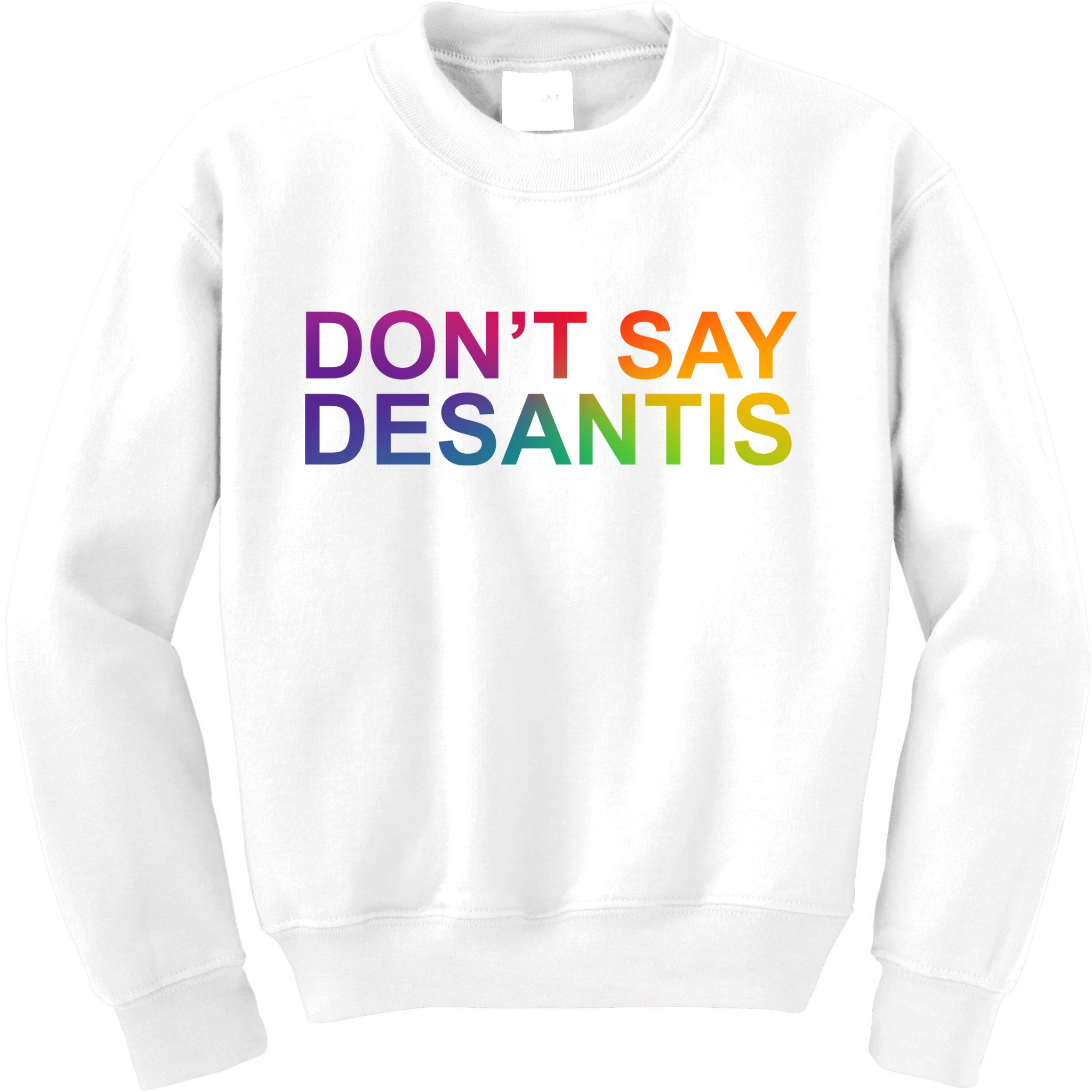 Dont Say Desantis Florida LGBTQ Rainbow Kids Sweatshirt