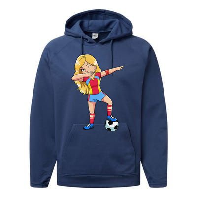 Dabbing Soccer Dab Dance Football Gifts Performance Fleece Hoodie