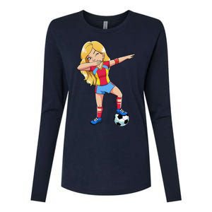 Dabbing Soccer Dab Dance Football Gifts Womens Cotton Relaxed Long Sleeve T-Shirt