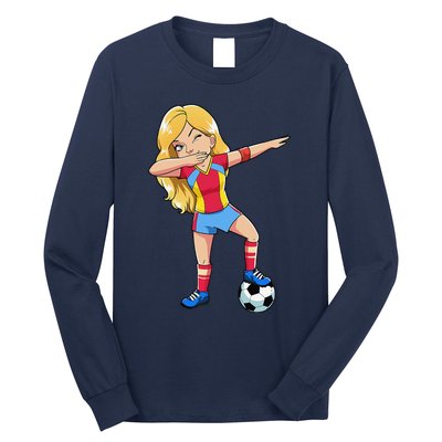 Dabbing Soccer Dab Dance Football Gifts Long Sleeve Shirt