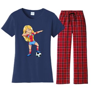 Dabbing Soccer Dab Dance Football Gifts Women's Flannel Pajama Set