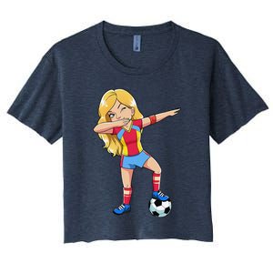 Dabbing Soccer Dab Dance Football Gifts Women's Crop Top Tee