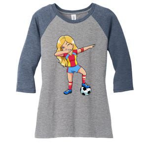 Dabbing Soccer Dab Dance Football Gifts Women's Tri-Blend 3/4-Sleeve Raglan Shirt