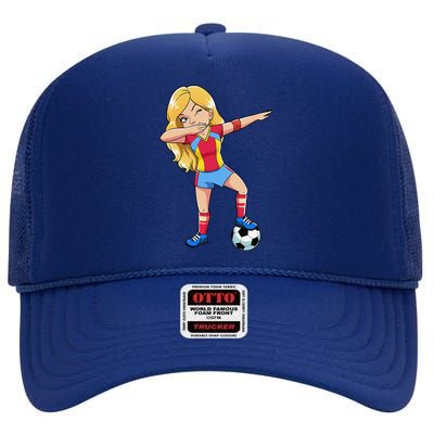 Dabbing Soccer Dab Dance Football Gifts High Crown Mesh Back Trucker Hat