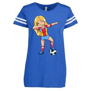 Dabbing Soccer Dab Dance Football Gifts Enza Ladies Jersey Football T-Shirt