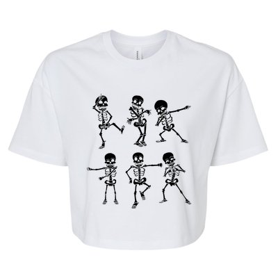 Dancing Skeletons Bella+Canvas Jersey Crop Tee