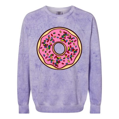 Donut Sprinkles Doughnut Fried Dough Sweet Snack Dessert Colorblast Crewneck Sweatshirt