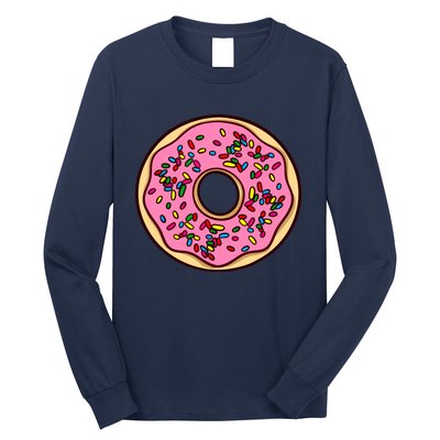 Donut Sprinkles Doughnut Fried Dough Sweet Snack Dessert Long Sleeve Shirt