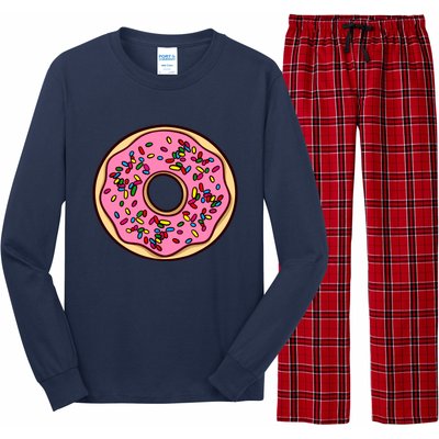 Donut Sprinkles Doughnut Fried Dough Sweet Snack Dessert Long Sleeve Pajama Set